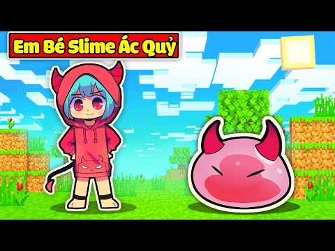 EM BÉ YUMMIE SLIME ÁC QUỶ BẢO VỆ HIHA TRONG MINECRAFT*YUMMIE SLIME ÁC QUỶ CUTE 👶😚