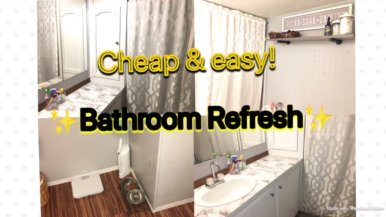 How to update your bathroom on a budget Rental Friendly YouTube