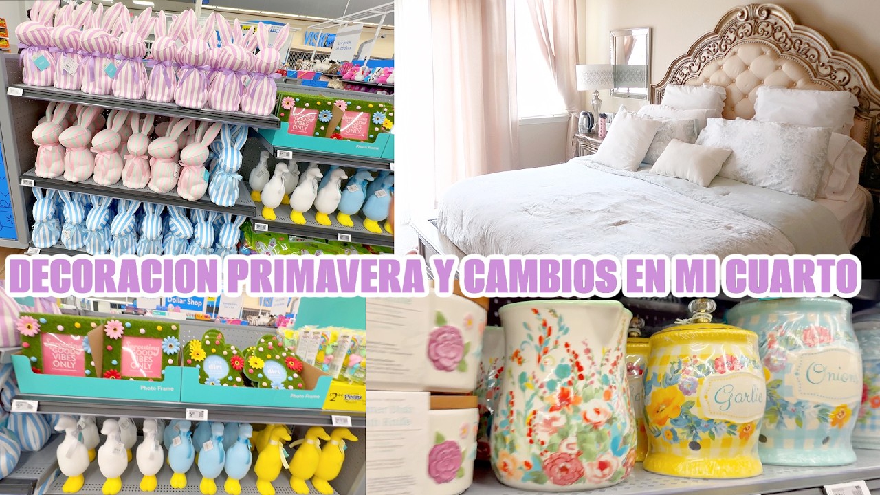 DECORACIÓN PRIMAVERA en WALMART 🌷CAMBIOS en mi CUARTO 🛏