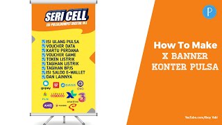 X Banner Konter Pulsa - PixelLab Tutorial