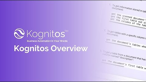 Kognitos Platform Overview