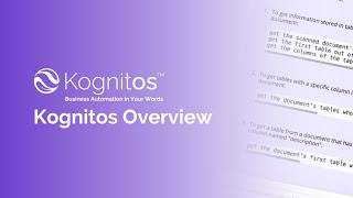 Kognitos Platform Overview