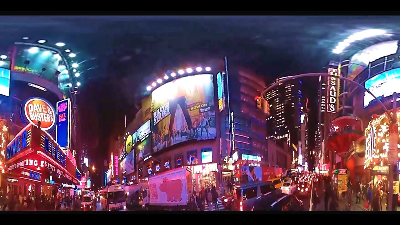 Manhattan at Night, New York City, 42nd street - YouTube