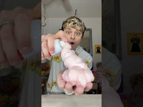 Shapeable Hand Soap! 💦☁️ Did you know this exists?! 🤯 #experiment #soap #satisfying