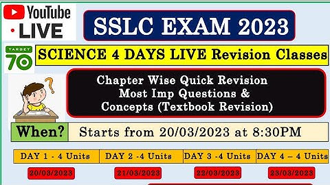 SCIENCE REVISION CLASS DAY - 3 - SSLC EXAM 2023 - TARGET 70+