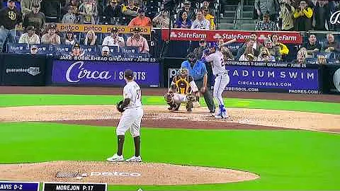 Adrian Morejon first strikeout since coming back f...