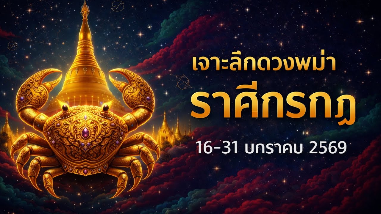 เจาะลึกดวงพม่า ราศีกรกฎ 16–31 มกราคม 2569 | ตั้งหลักชีวิต ฝ่าดาวกรรมตามตำรานาคราช