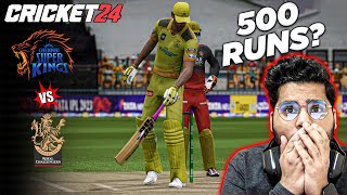 500 Runs Match? - CSK vs RCB - IPL 2024 - Cricket 24 screenshot 4