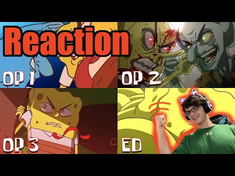This Is Too Good | Sponge Bob Anime Opening 1-4 Reaction