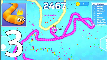 Snake I.O Game | Gameplay Walkthrough - Part 3 - New Pink Long Snake - (Android,IOS) 