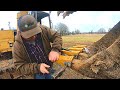 Excavator gets some dental work.