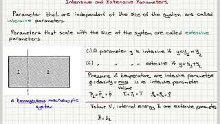 Week 7-12  Intensive and Extensive Parameters