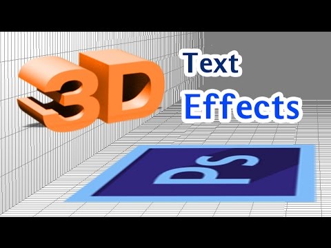 Adobe Photoshop CC - 3D Text Effects - YouTube