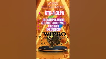 Wipro Recruitment 2025 | Wipro New Vacancy 2025 | Wipro Jobs 2025 | Wipro Job Hiring 2025  #wipro