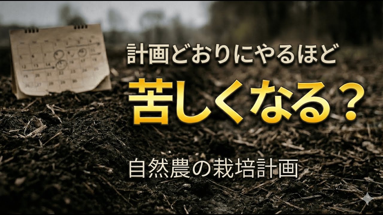 自然農の栽培計画｜なぜ「計画どおり」にやるほど苦しくなるのか