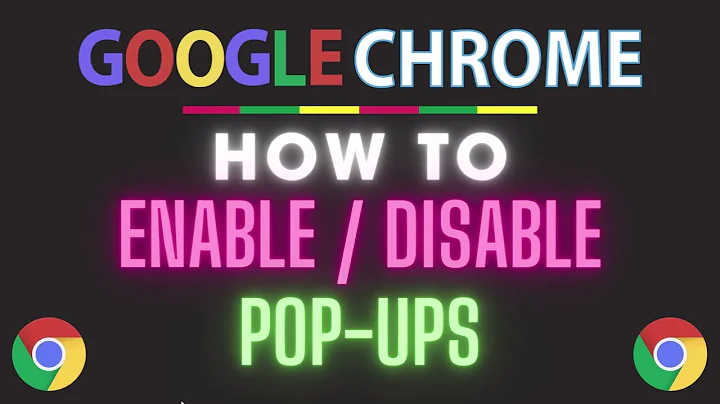 How To Enable Or Disable Pop-Ups In The Google Chrome Web Browser | PC Tutorial