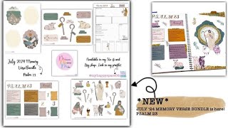 *NEW * JULY 2024 MEMORY VERSE BUNDLE     PSALM 23 Profile