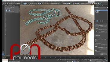 3DSMax Modeling Chain with Splines and the Array Modifier in Max 2023.2+