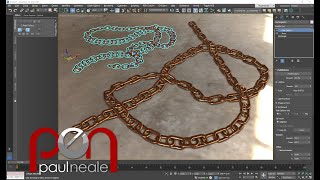 3DSMax Modeling Chain with Splines and the Array Modifier in Max 2023.2+