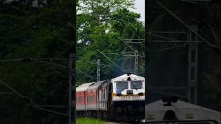 12424 Dibrugarh RAJDHANI EXPRESS cruises towards NJP at flat 110 KMPH. #explore #fyp #shorts #viral