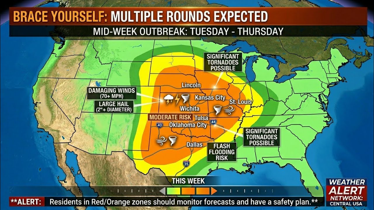 Brace Yourself: Severe Storms to Hit Central US This Week! - YouTube