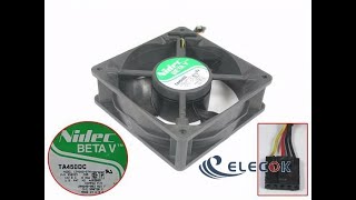 Nidec C34262-57A Server - Square Fan CQ5, sq120x120x38mm, W50X4X5, DC 12V 0.80A, 4-wire