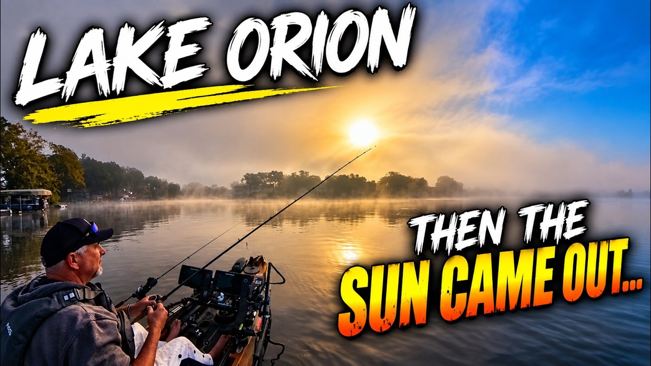 Bluebird Skies KILLED the Bite! | Lake Orion Kayak Fishing