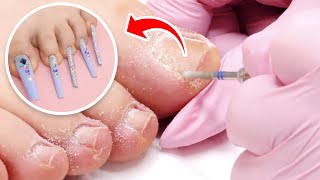Extreme Long Nails – Pedicure Tutorial