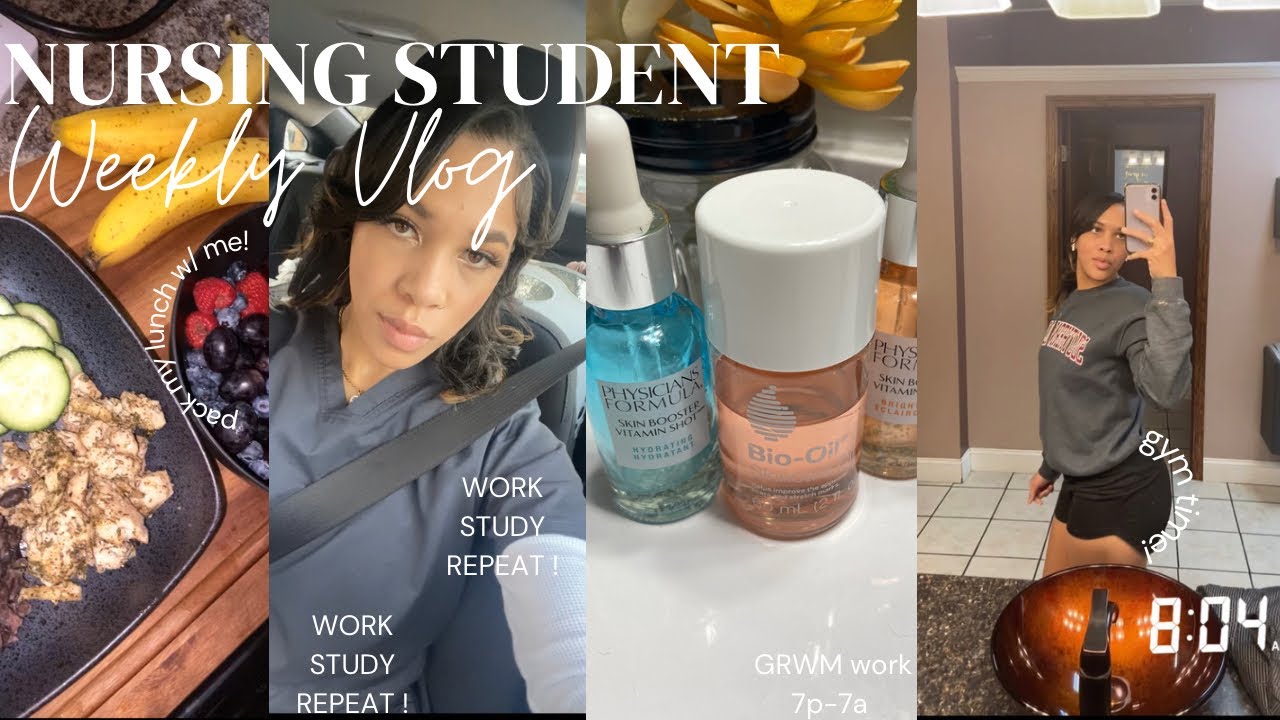 WEEK IN THE LIFE of a nursing student VLOG | 12 hours nightshifts ...