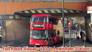 Full Route Visual London Bus Route 185 - Victoria to Lewisham Station Ee229 LG73FRO
