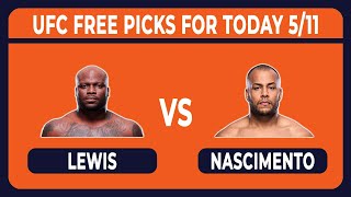 Derrick Lewis vs  Rodrigo Nascimento 5/11/2024 FREE UFC on ESPN 56 Betting, Picks and Predictions