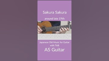 Thumbnail of Sakura Sakura - Japanese old music for guitar with TAB #Shorts