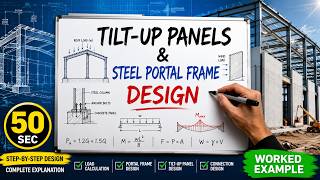 Tilt-Up Panels & Steel Portal Frame Design Example | Complete Structural Design Explained |2026