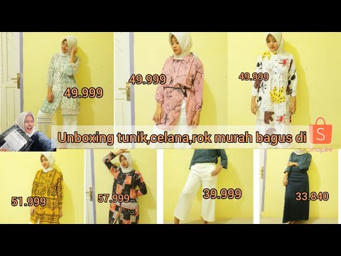 Tunik celana  rok  murah bagus Shopee  haul YouTube