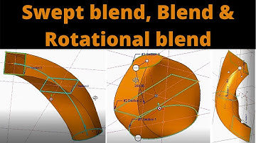 How to create swept blend, Blend & Rotational blend in creo | Swept blend, Blend & Rotational blend