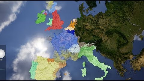 Western Europe Grand Strategy Map in Unreal Engine, And Smooth Borders.