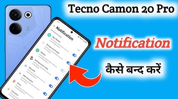 Tecno camon 20 pro Notification setting, How to show notification icon in Tecno camon 20 pro