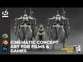 Cinematic concept art for films  games with jarold sng