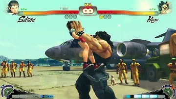 SAKURA VS HUGO | CPU VS CPU Ultra Street Fighter IV  (Hardest AI)