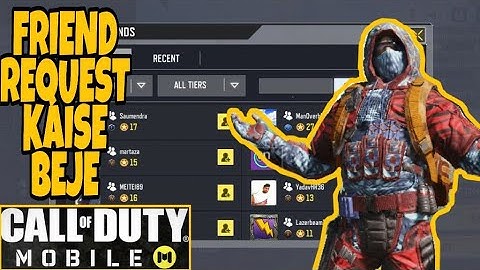 😤COD MOBILE ME FRIEND REQUEST KAISE BEJE OR ACCEPT KAISE KARE | INSANE LORD