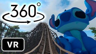 VR 360° Stitch Roller Coaster Adventure 🌌 #360 #Stitch