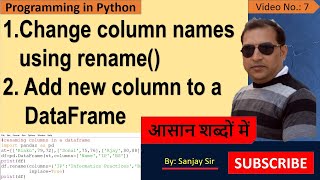 Learn to rename columns in a Python DataFrame