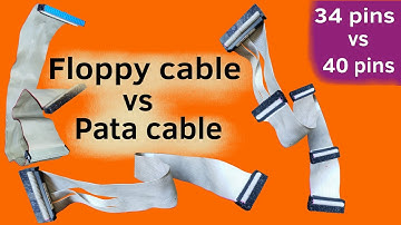Floppy cable vs PATA cable | 34 pin cable vs 40 pin cable | Floppy cable | Floppy port