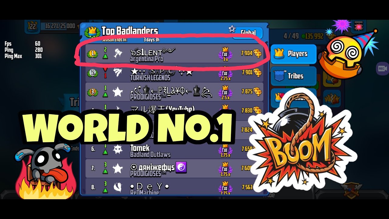 Guest Video: World no. 1 Top league gameplay.