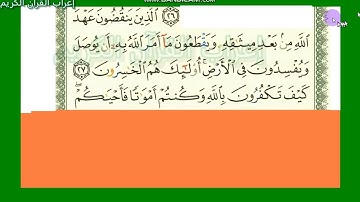 إعراب الأبيات 26 و27 و28و 29 من سورة البقرة