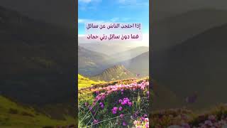 ? فما دونَ سائِلِ ربِّي حجابُ…