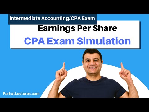 Earnings Per Shares. CPA Exam Questions Simulation. Tricky