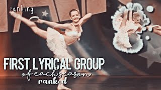 First Lyrical Group of Each Season Ranked || Dance Moms