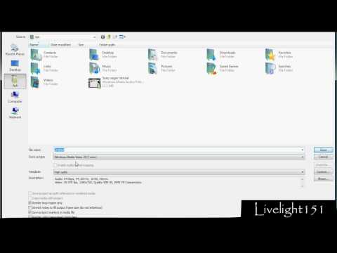 Sony Vegas Tutorial - Rendering in HD or HQ
