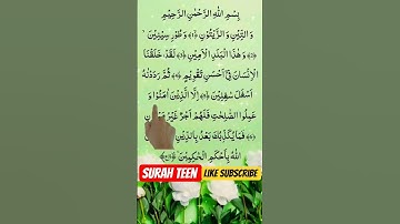 SURAH AT-TIN (سورة التين) - Egzon Ibrahimi #egzonibrahimi #surahattin